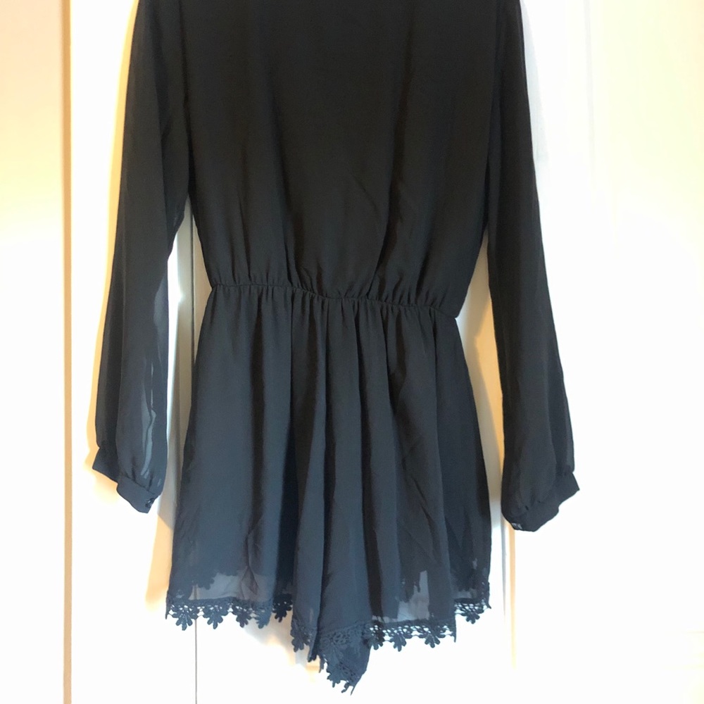 BLACK MESH ROMPER - Picture 2 of 5